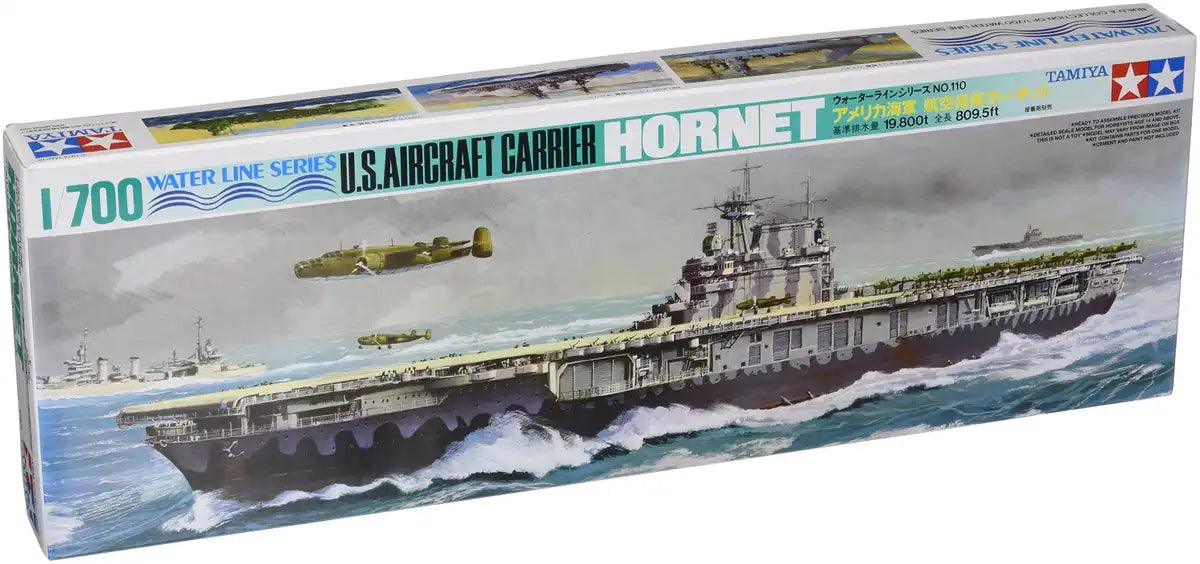 Tamiya 1/700 Water Line Series #705 Us Navy Aircraft Carrier Hornet Japan Military Ship Model- Japan Figure Store - #1 Bring To You The Best Japanese Goods