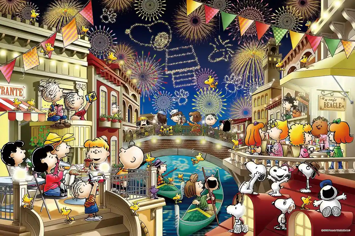Epoch 1000pc Peanuts Snoopy Fireworks Glowing Jigsaw Puzzle 50x75cm- Japan Figure Store - #1 Bring To You The Best Japanese Goods