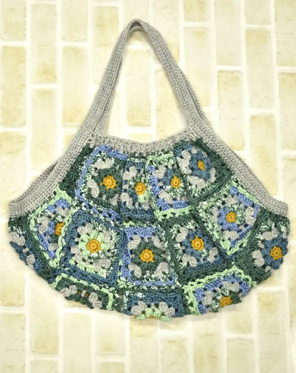 Naska Japan Hand Knitting Kit Motif Tie Bag Wk-7 Col.A Green- Japan Figure Store - #1 Bring To You The Best Japanese Goods