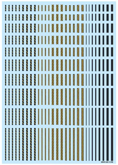 HIQPARTS Line Decal2 Dark Gray + Yellow- Japan Figure Store - #1 Bring To You The Best Japanese Goods