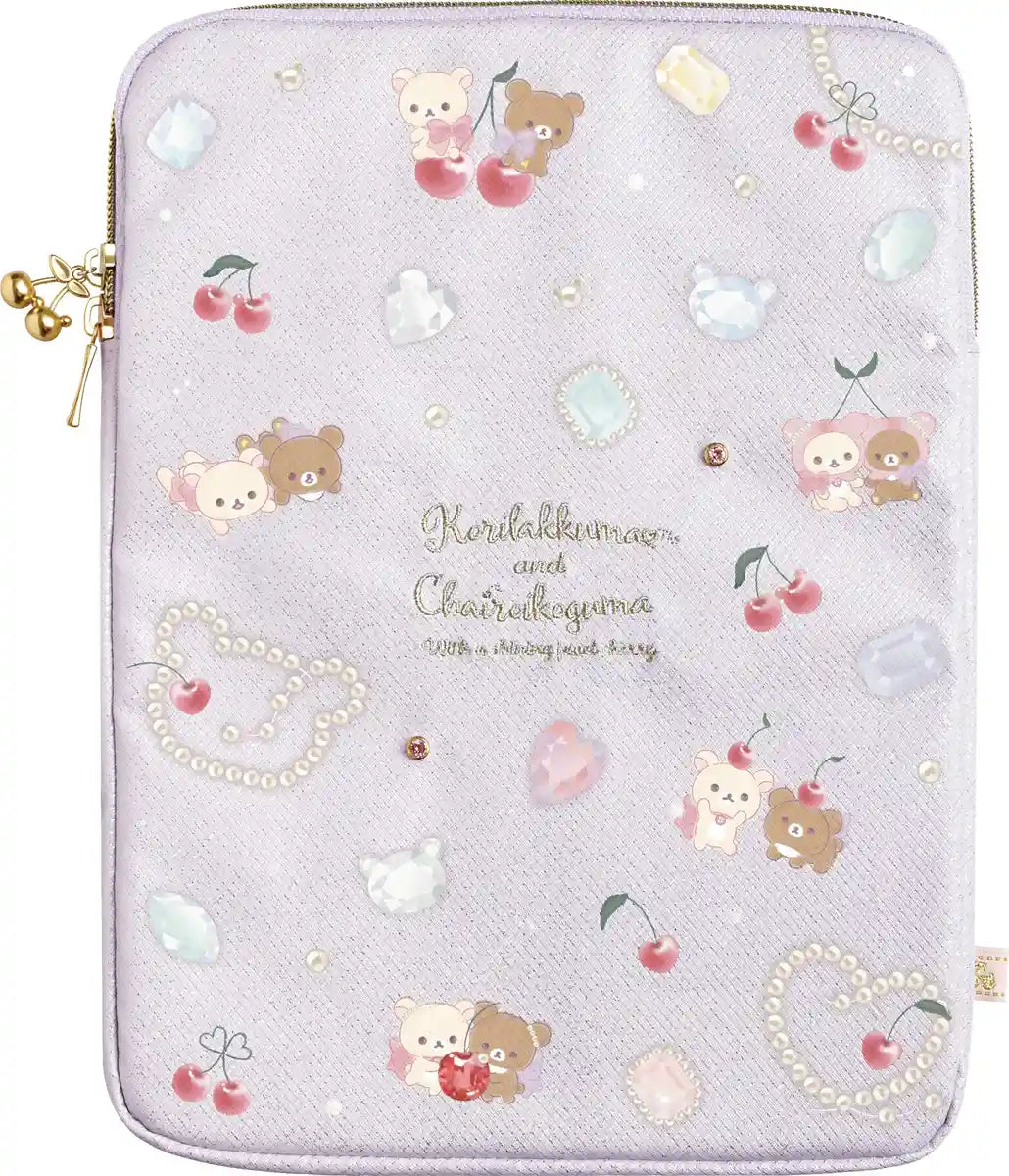 San-X Rilakkuma Korikogu Cherry Jewel Tablet Case Ca29601- Japan Figure Store - #1 Bring To You The Best Japanese Goods