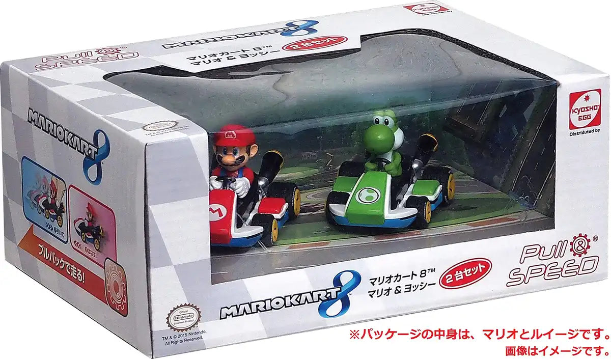 Kyosho Mario Kart Circuit Pullback Racer Set Mario & Luigi- Japan Figure Store - #1 Bring To You The Best Japanese Goods
