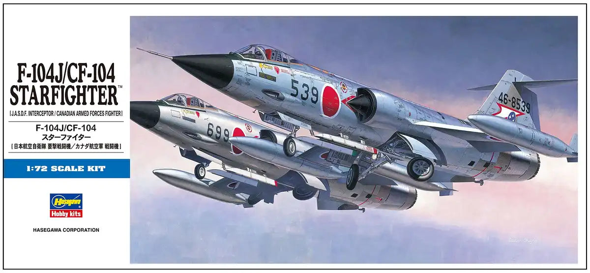 HASEGAWA 1/72 F-104J/Cf-104 Starfighter J.A.S.D.F Interceptor / Canadian Armed Forces Fighter Plastic Model- Japan Figure Store - #1 Bring To You The Best Japanese Goods