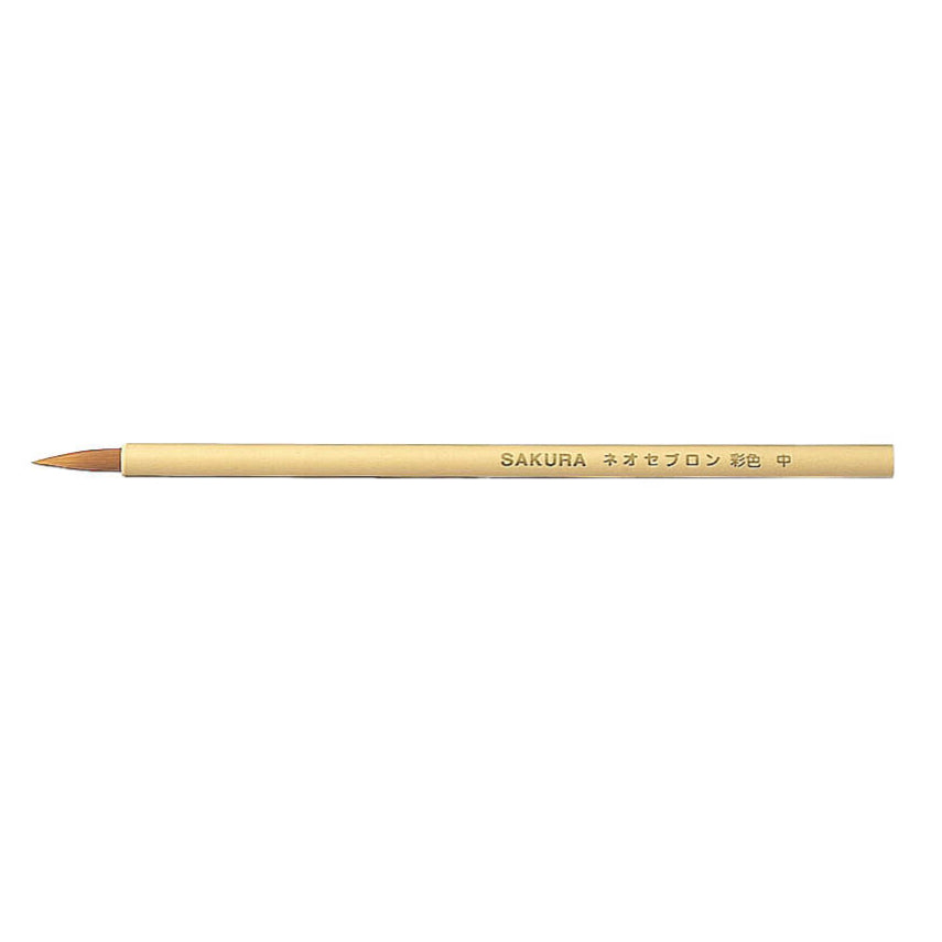 SAKURA watercolor brush with beige wooden handle and pointed tip, medium size, featuring Japanese and English text on the shaft.
Japan Figure Store - #1 Bring To You The Best Japanese Goods
