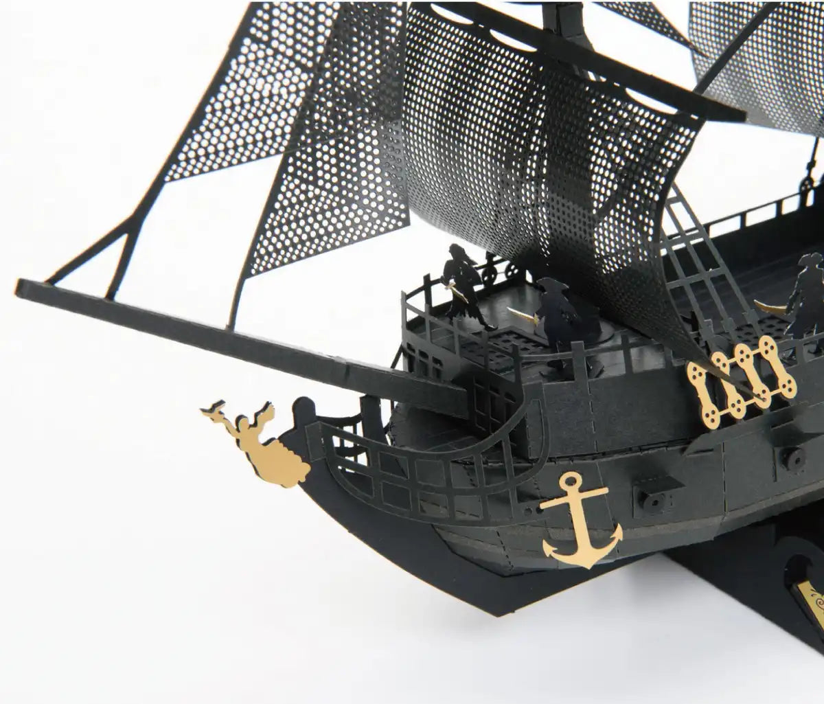 KAWADA Pnd-006 Papernano Black Pirate Ship Deluxe Edition- Japan Figure Store - #1 Bring To You The Best Japanese Goods