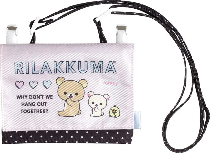 San-X Rilakkuma Multi-Pocket Pouch Versatile and Compact Bag CU82801- Japan Figure Store - #1 Bring To You The Best Japanese Goods