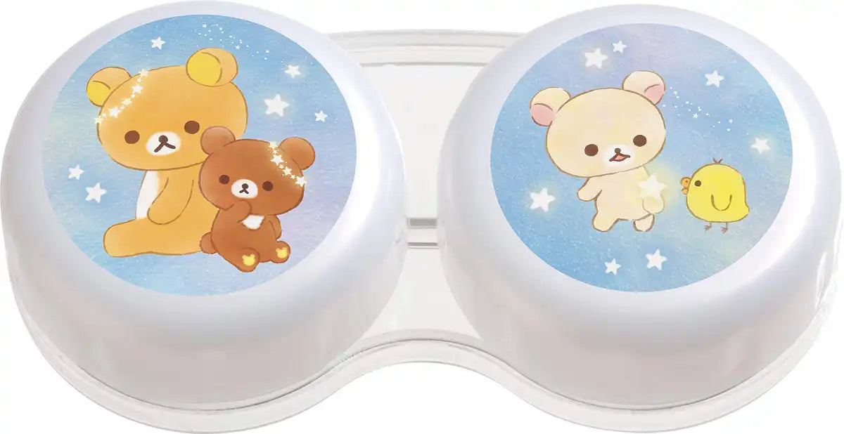 San-X Rilakkuma Starry Night Contact Lens Case - Compact and Durable- Japan Figure Store - #1 Bring To You The Best Japanese Goods