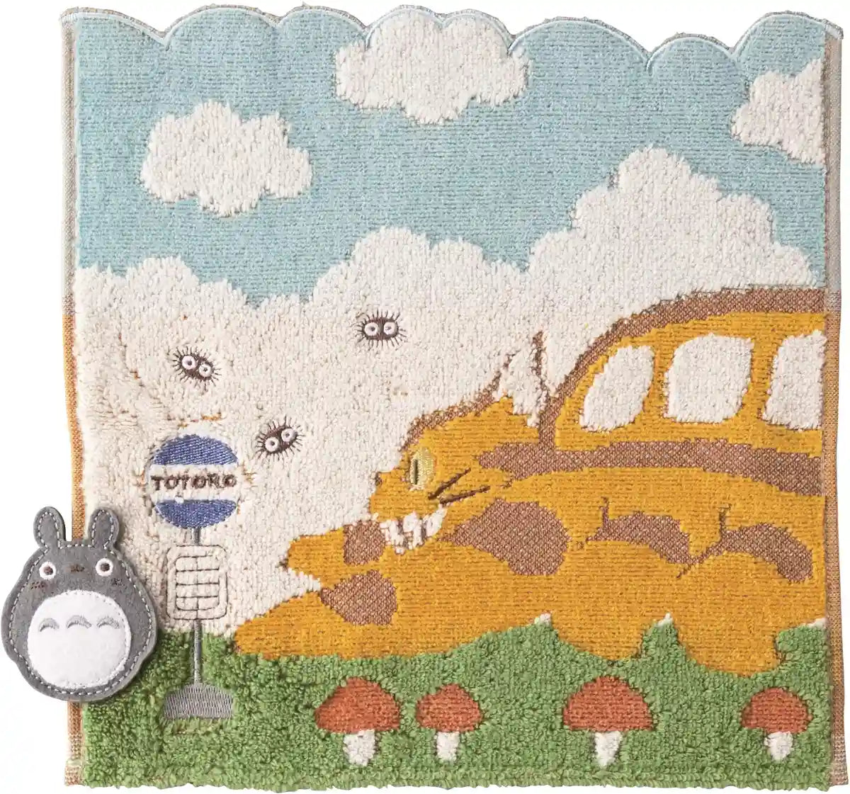 MARUSHIN Studio Ghibli Hand Towel My Neighbor Totoro Cat Bus And Totoro- Japan Figure Store - #1 Bring To You The Best Japanese Goods