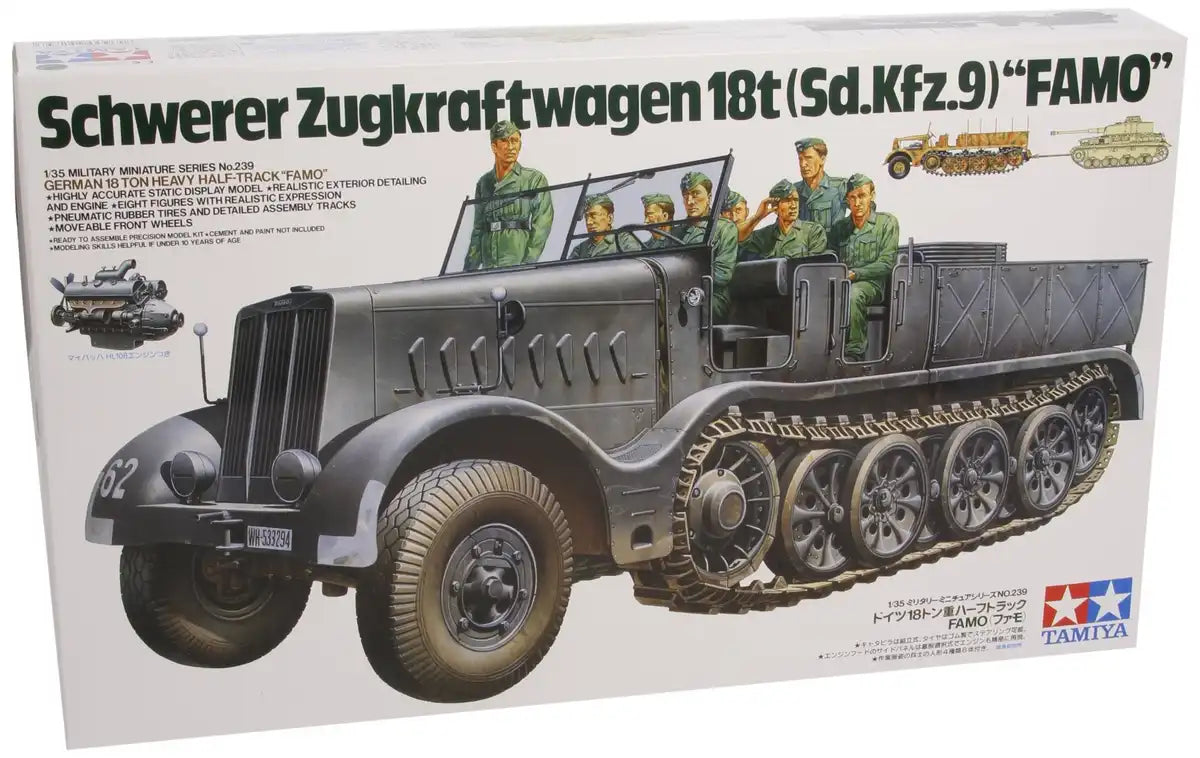 TAMIYA 35239 German 18Ton Heavy Half-Track Famo 1/35 Scale Kit- Japan Figure Store - #1 Bring To You The Best Japanese Goods