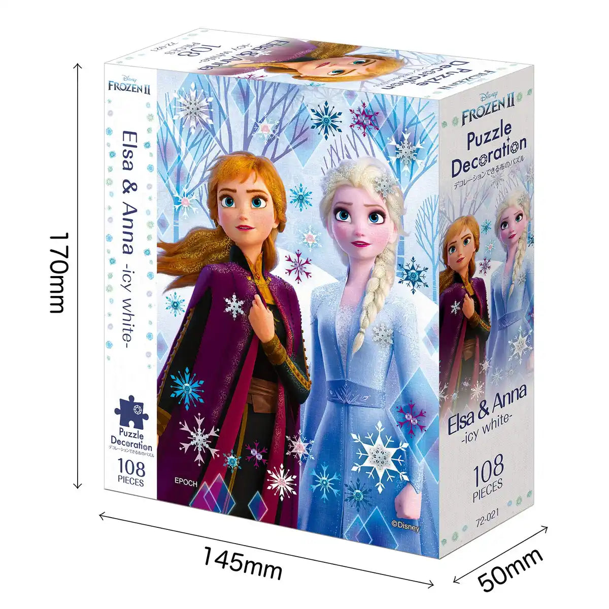Epoch 108pc Disney Elsa & Anna Icy White Puzzle 18.2x25.7cm- Japan Figure Store - #1 Bring To You The Best Japanese Goods