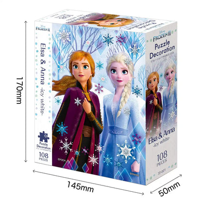 Epoch 108pc Disney Elsa & Anna Icy White Puzzle 18.2x25.7cm- Japan Figure Store - #1 Bring To You The Best Japanese Goods