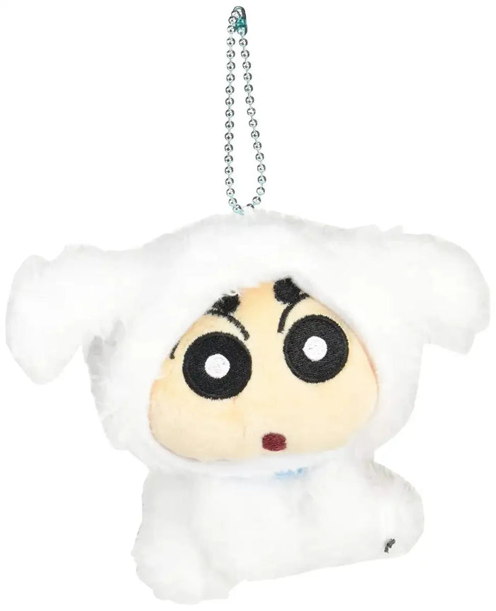 TS Factory Keychain Crayon Shin-Chan Plush Mascot Shiro Shin-Chan Ks-5518747Ss H10.5Xw11Xd6Cm- Japan Figure Store - #1 Bring To You The Best Japanese Goods
