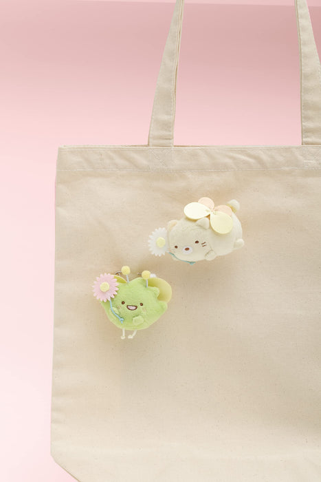 San-X Sumikko Gurashi Zassou Plush Badge - Fairy Flower Garden Edition- Japan Figure Store - #1 Bring To You The Best Japanese Goods