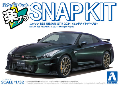Aoshima 1/32 Rakupla Nissan R35 GT-R 2024 Midnight Purple Snap Kit