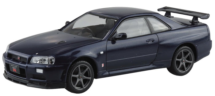 Aoshima 1/32 Nissan R34 Skyline GT-R Midnight Purple Snap Kit Model Car