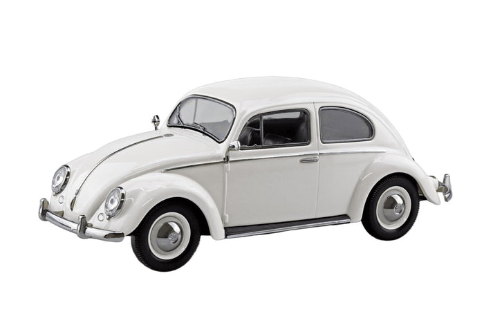 Aoshima 1/32 Rakupla Snap Kit VW Beetle Pearl White Pre-Colored Model