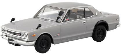 Aoshima 1/32 Rakupla Nissan C10 Skyline 2000Gt-R Silver Model Kit