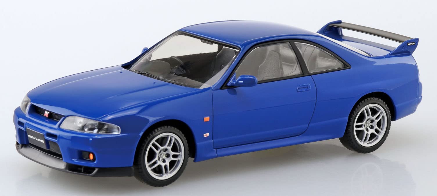 Aoshima 1/32 Snap Kit Nissan R33 Skyline GT-R Blue Pre-Colored Model- Japan Figure Store - #1 Bring To You The Best Japanese Goods