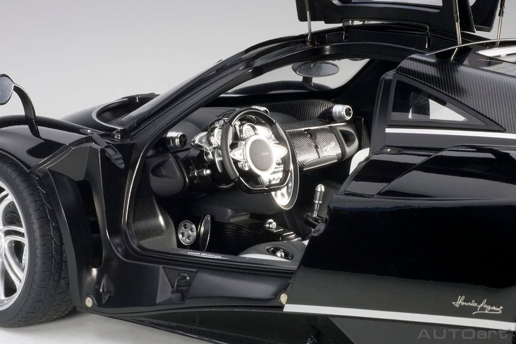 Autoart 1/12 Scale Pagani Huayra Black With Silver Stripes Model Car- Japan Figure Store - #1 Bring To You The Best Japanese Goods