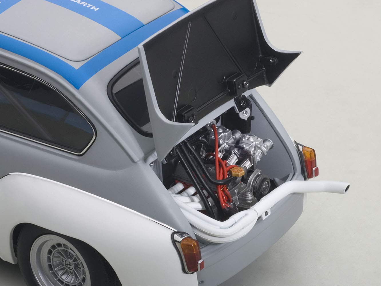 Autoart Fiat Abarth 1000 TCR 1/18 Scale Model Gray with Blue Stripes- Japan Figure Store - #1 Bring To You The Best Japanese Goods