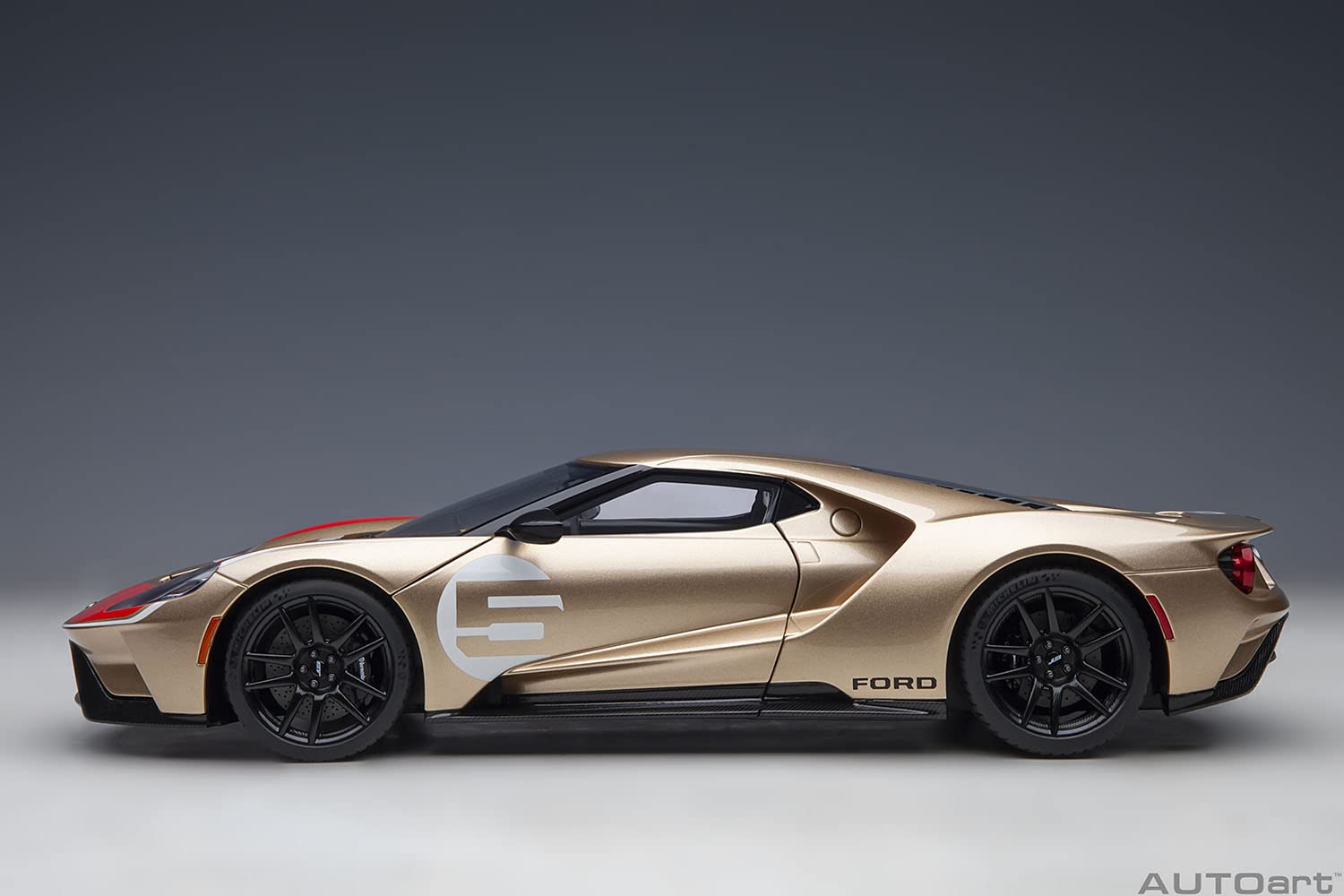 Autoart 1/18 Ford GT Holman Moody Heritage Edition Gold Red Model Car- Japan Figure Store - #1 Bring To You The Best Japanese Goods