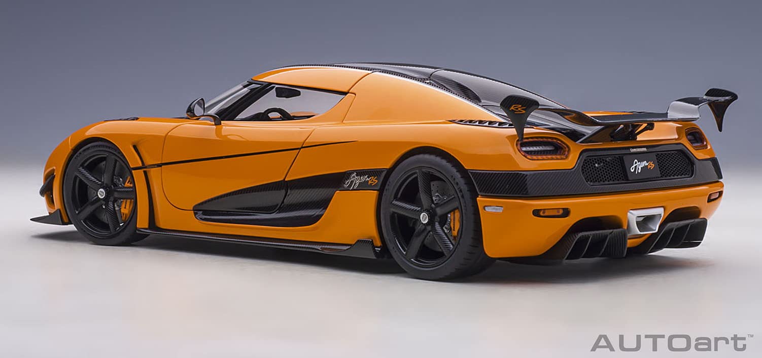 Autoart 1:18 Koenigsegg Agera Rs Model Orange Carbon Black Finish 79023