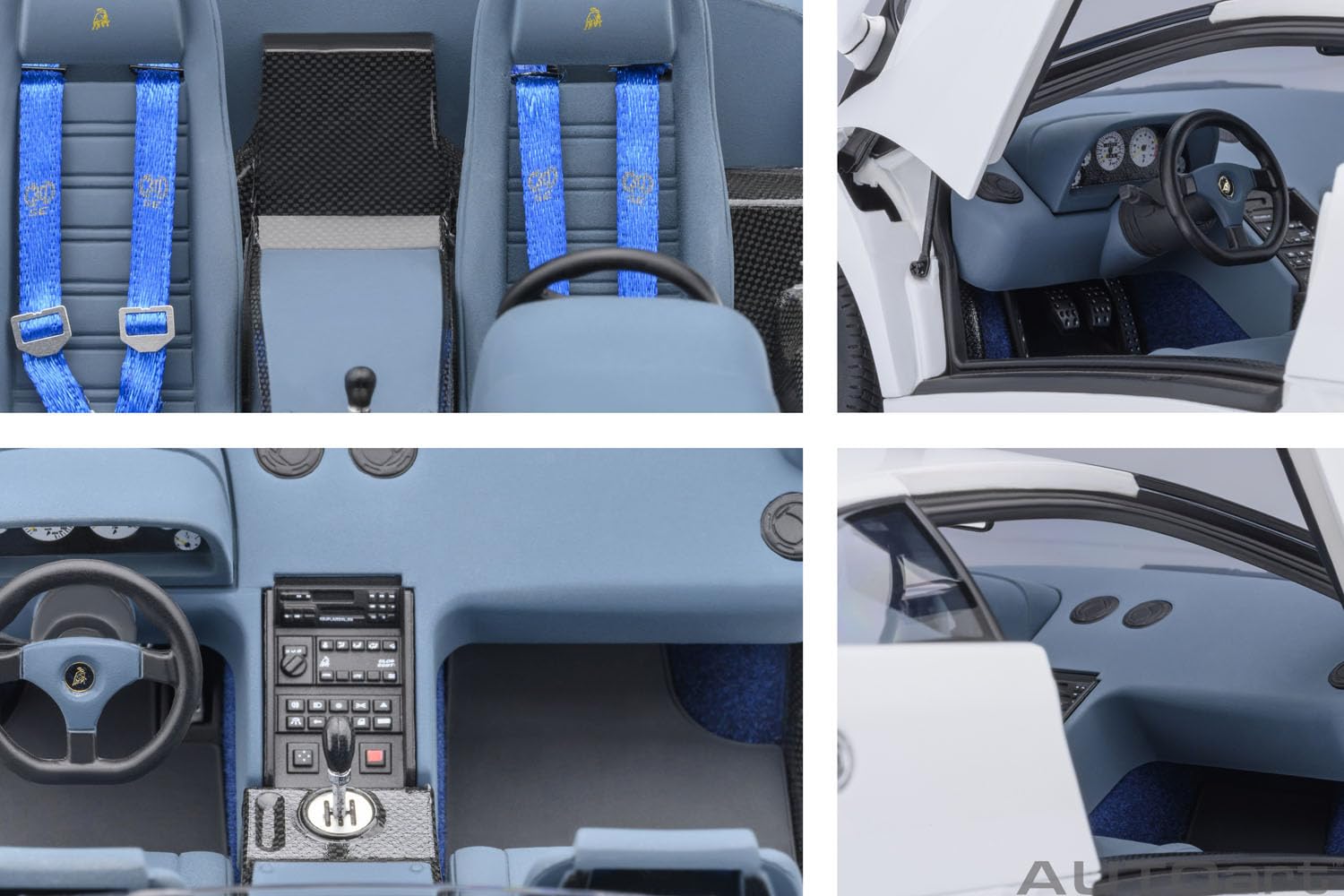 Autoart 1/18 Lamborghini Diablo Se30 Jota White Model Car Collectible