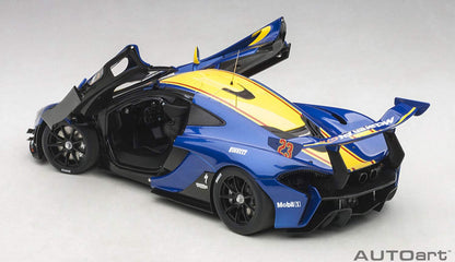 Autoart 1/18 McLaren P1 GTR Diecast Model Car Blue Yellow- Japan Figure Store - #1 Bring To You The Best Japanese Goods