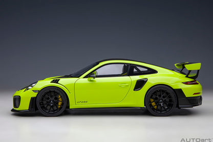 Autoart 1/18 Porsche 911 GT2 RS Weissach Light Green Carbon Black Model- Japan Figure Store - #1 Bring To You The Best Japanese Goods