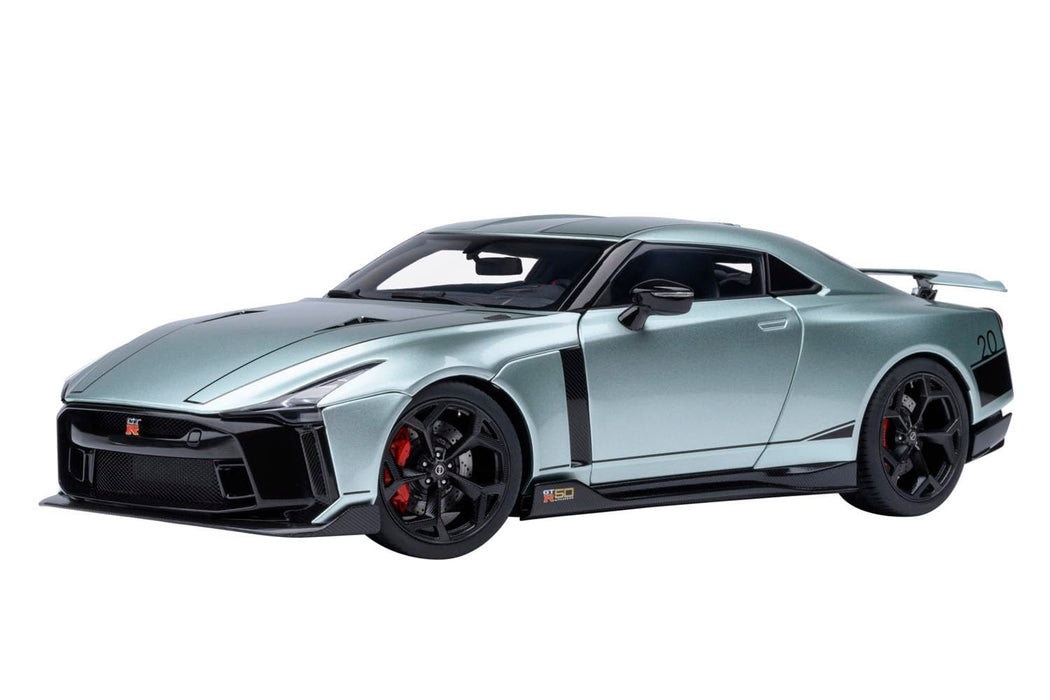 Modèle réduit Autoart Nissan GT-R50 à l'échelle 1/18, vert métallisé, finition noire, 77512