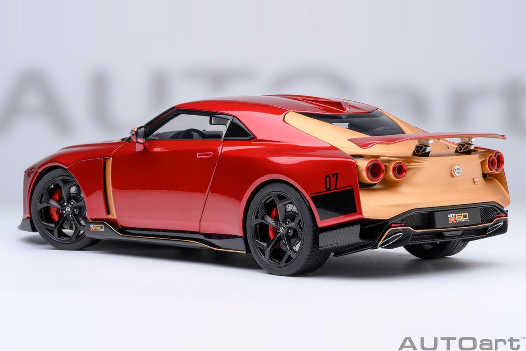 Autoart 1/18 Nissan GT-R50 Italdesign Metallic Red Gold Model 77514