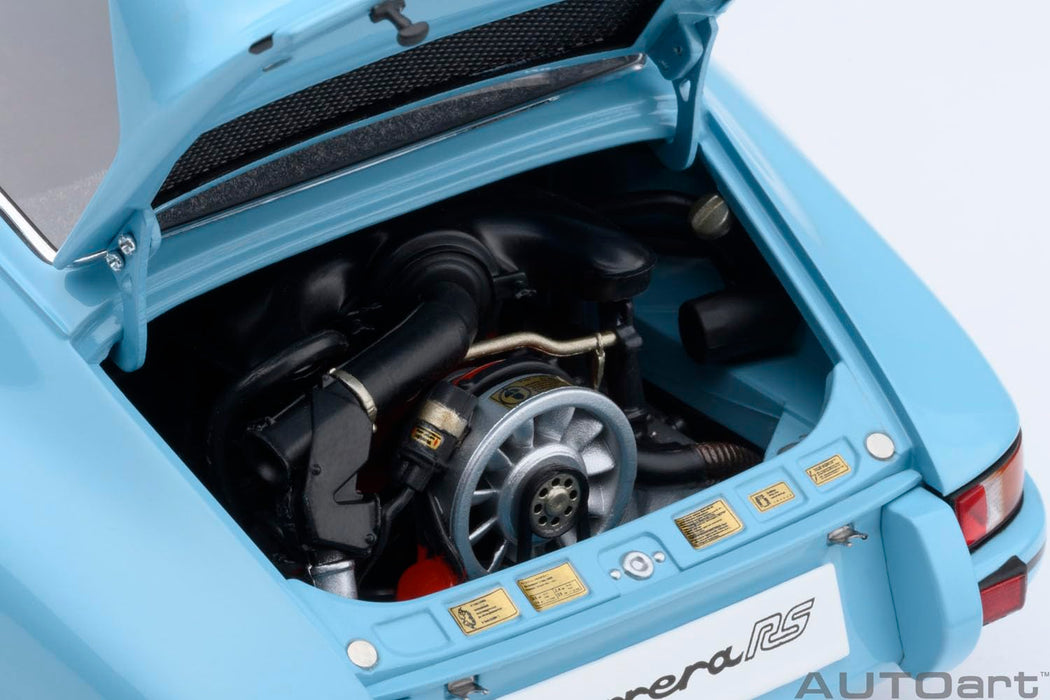 Autoart Porsche 911 Carrera 2.7 RS à l'échelle 1/18 en bleu Gulf avec rayures noires
