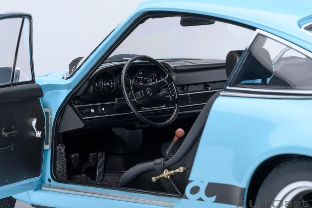 Autoart Porsche 911 Carrera 2.7 RS à l'échelle 1/18 en bleu Gulf avec rayures noires