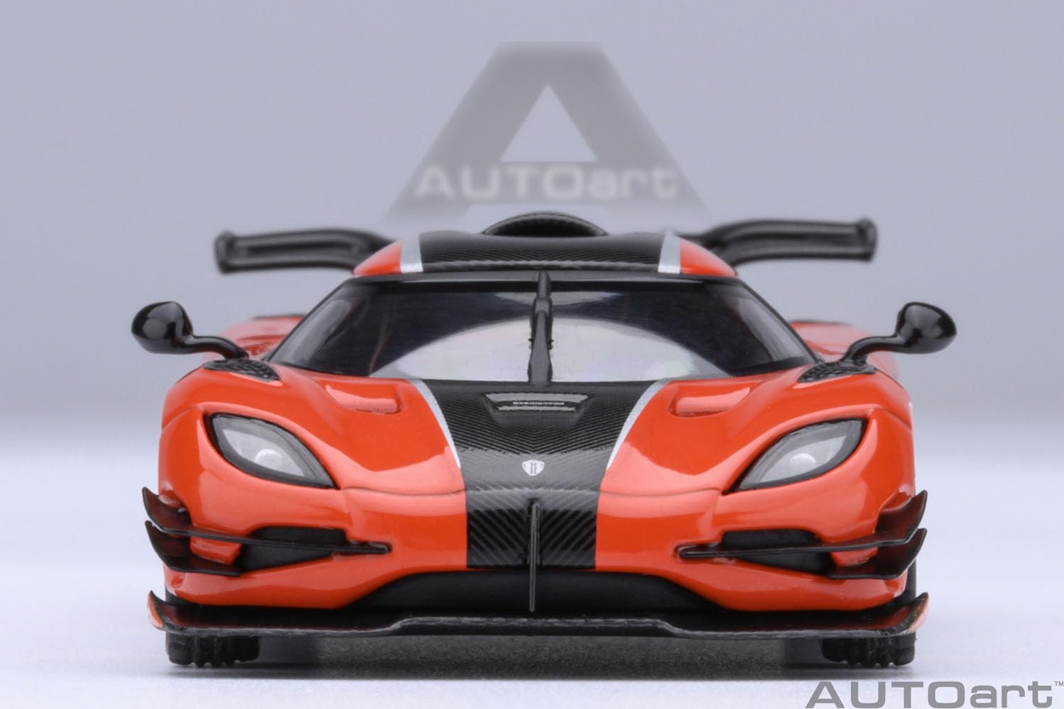 Autoart 1/64 Koenigsegg One1 Orange Carbon Black Silver Model 20044