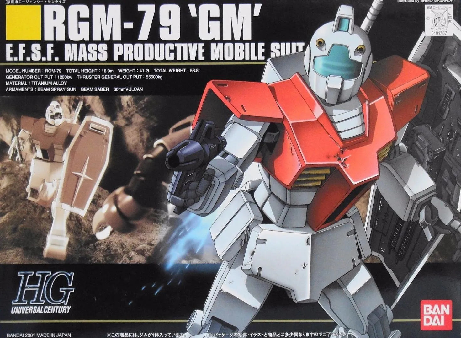 Bandai Hguc 1/144 Rgm-79 Gm Plastic Model Kit Mobile Suit Gundam- Japan Figure Store - #1 Bring To You The Best Japanese Goods