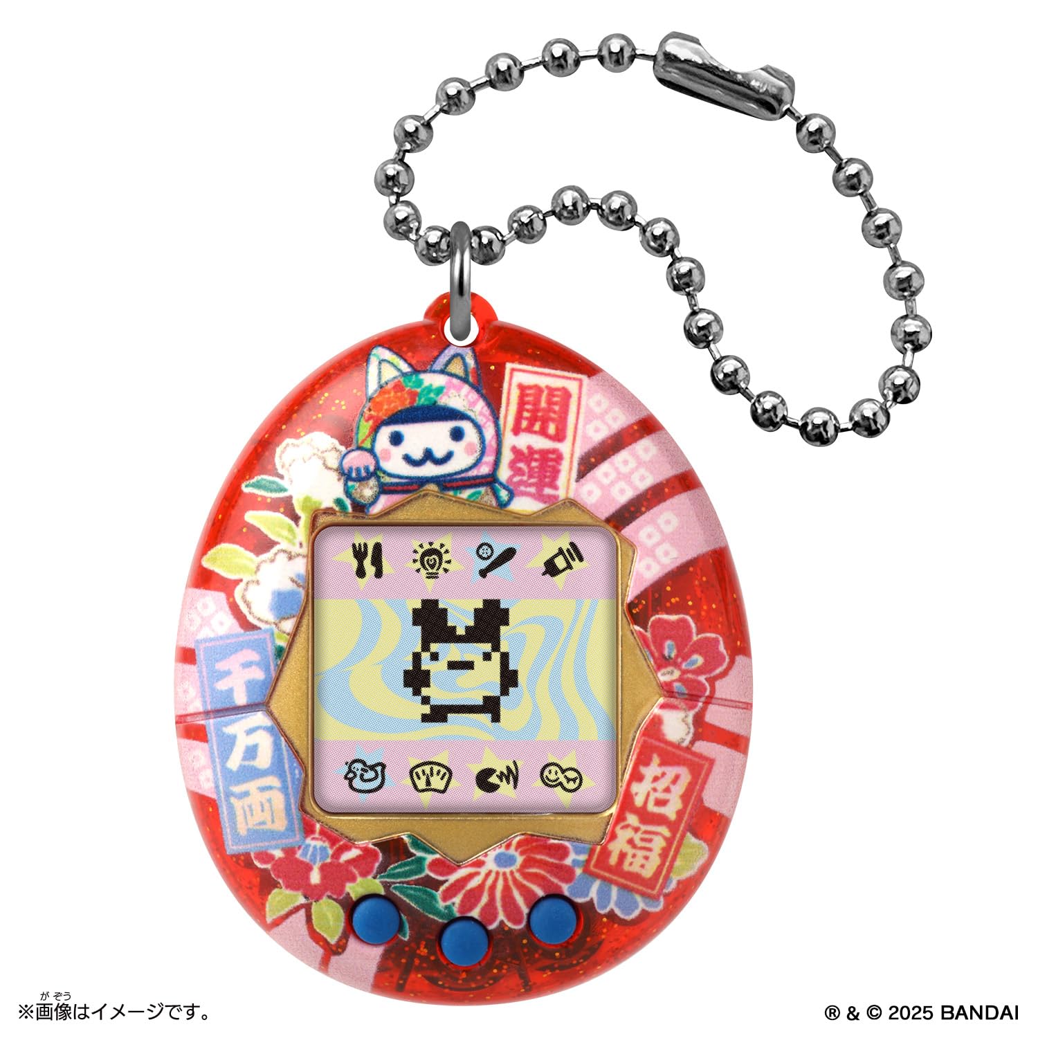 Bandai Original Tamagotchi Beckoning Cat Edo Kimekomi Doll Inspired