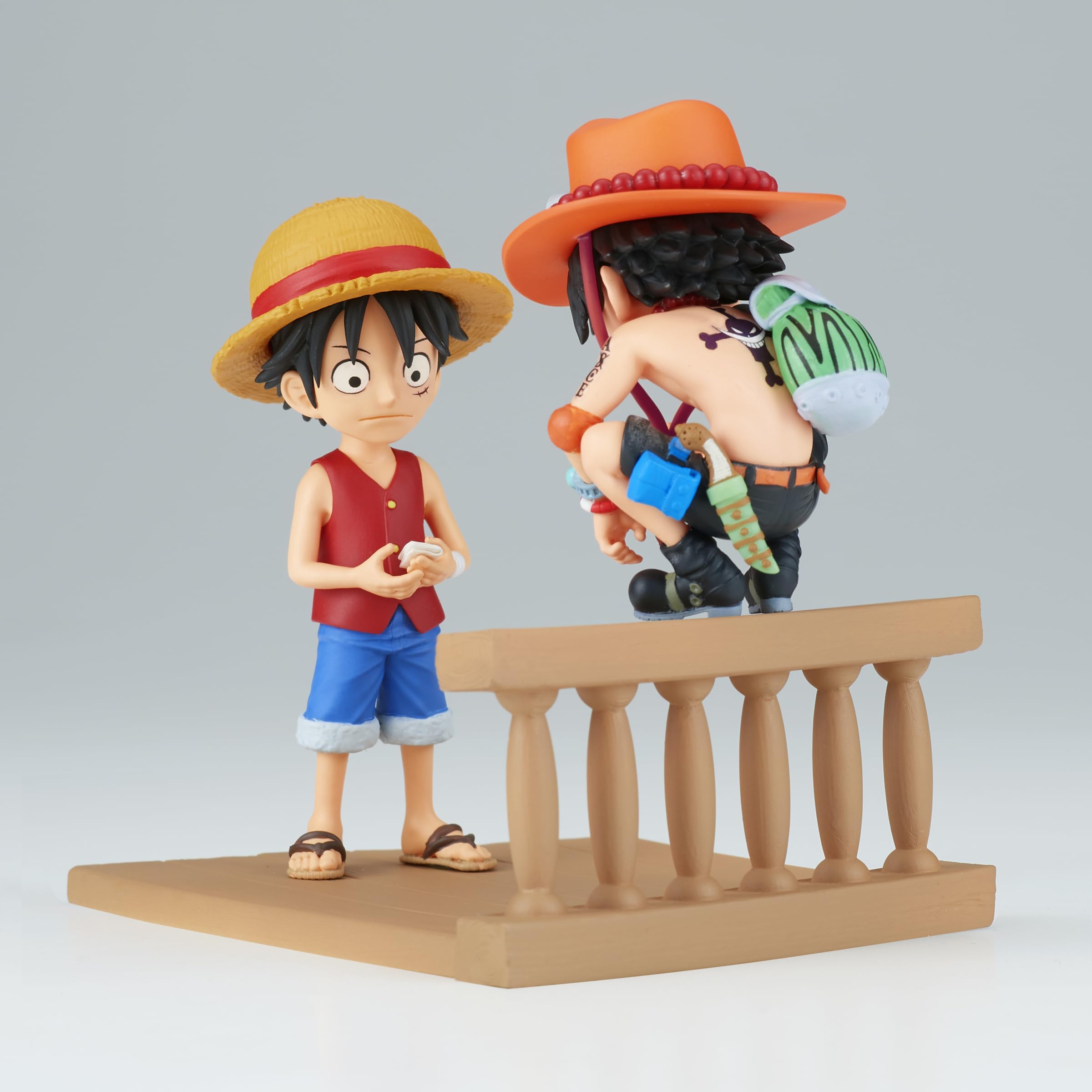 Banpresto One Piece Luffy & Ace Figures - Bandai Spirits World Collectible