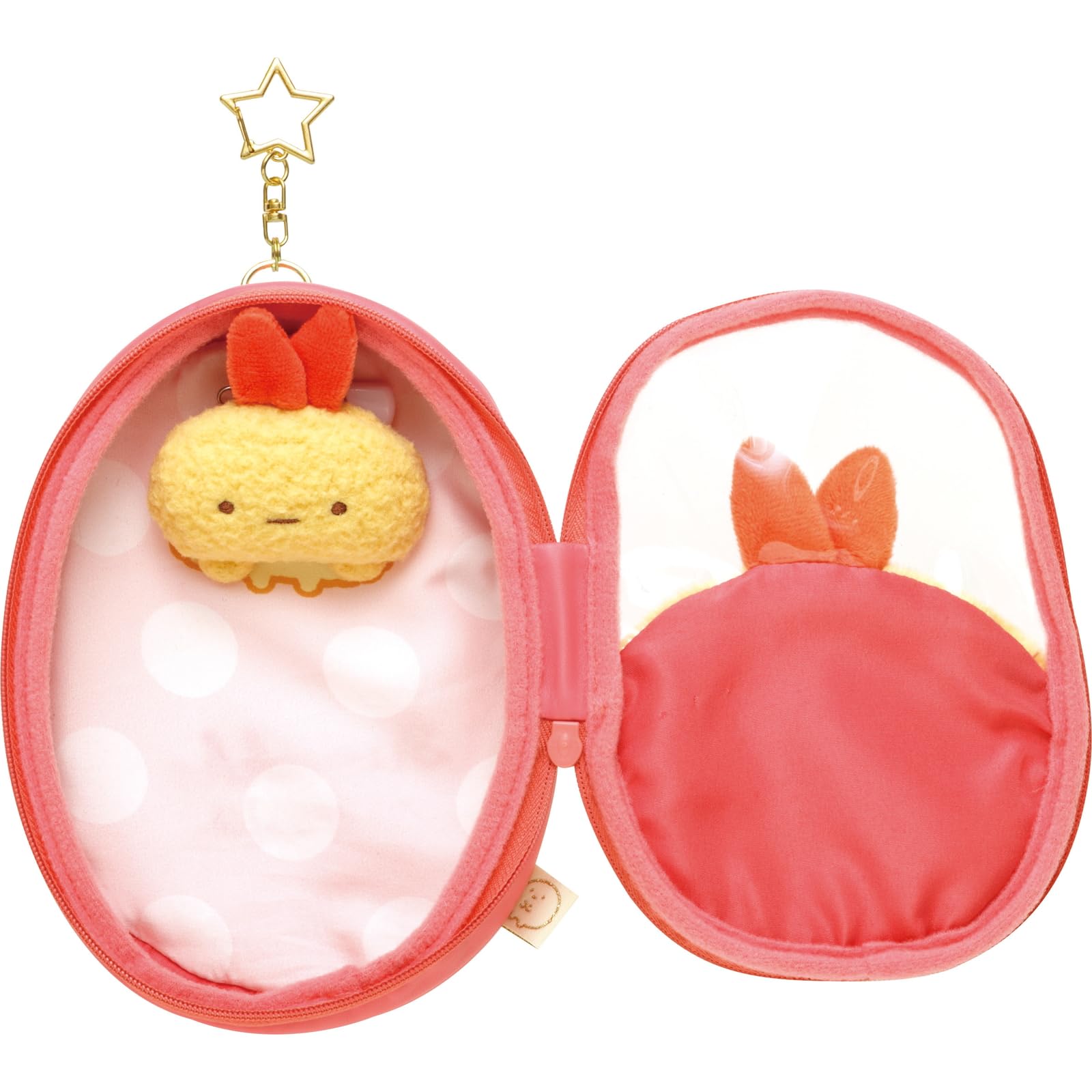 San-X Sumikko Gurashi Fried Shrimp Tail Plush Pouch Ca44206 for Kids- Japan Figure Store - #1 Bring To You The Best Japanese Goods