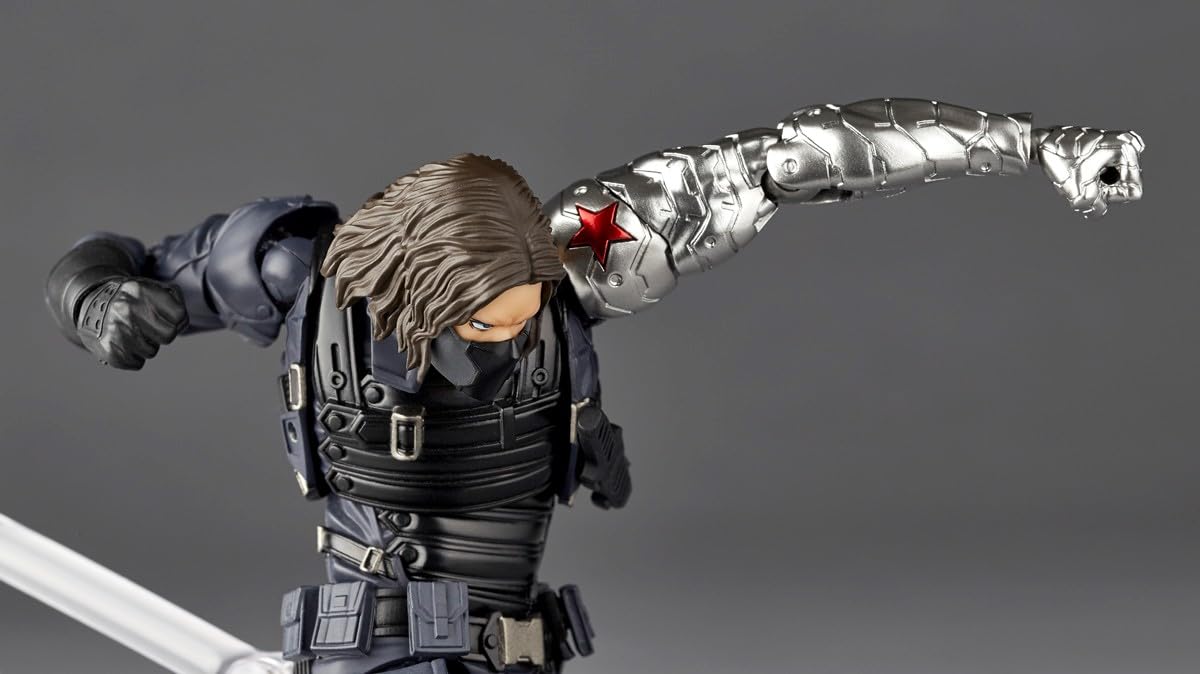 Kaiyodo Amazing Yamaguchi Bucky Barnes Winter Soldier Revoltech Figure- Japan Figure Store - #1 Bring To You The Best Japanese Goods