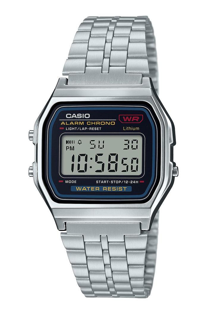 Casio Men's Silver Wristwatch A159Wa-N1Jh Japan Made - Casio Collection