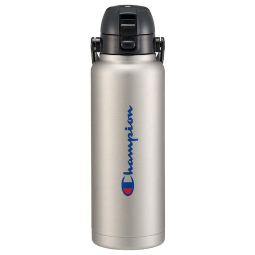 Skater Champion One-Push Direct Bottle with Handle 1200Ml Silver Std12H