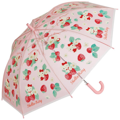 Skater Hello Kitty Flower Language Umbrella for Girls 9-10 One-Touch Jump 8-Rib 55cm- Japan Figure Store - #1 Bring To You The Best Japanese Goods