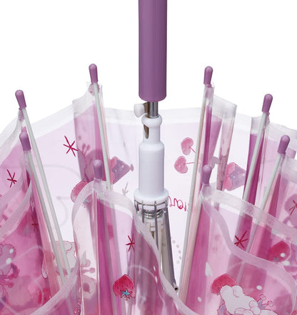 Skater Children's 55cm Kuromi Love Vinyl Umbrella One-Touch Jump 8-Rib for Ages 9-10- Japan Figure Store - #1 Bring To You The Best Japanese Goods