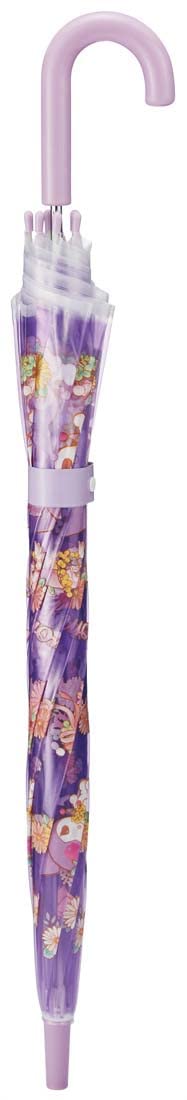 Skater Kuromi Water Paint 55cm Vinyl Umbrella for 9-10 Year Old Girls 8-Rib Jump Type- Japan Figure Store - #1 Bring To You The Best Japanese Goods