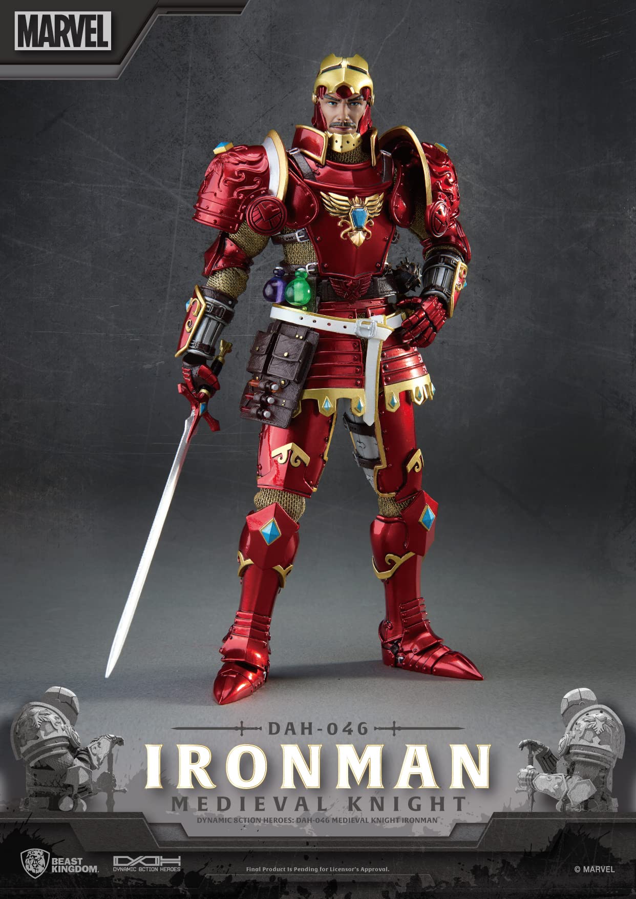 Beast Kingdom Dynamic Action Heroes 046 Iron Man Medieval Knight Figure- Japan Figure Store - #1 Bring To You The Best Japanese Goods