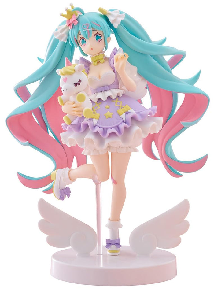 Furyu Tenitol Hatsune Miku Yumekawa Princess Lavender Figure 210mm Tall