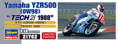 Hasegawa 1/12 Motorcycle Yamaha YZR500 Tech21 1988 Plastic Model Kit