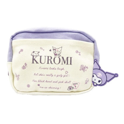 San-X Hatayama Shoji Kuromi Canvas Pouch 10cm x 15cm x 7cm- Japan Figure Store - #1 Bring To You The Best Japanese Goods