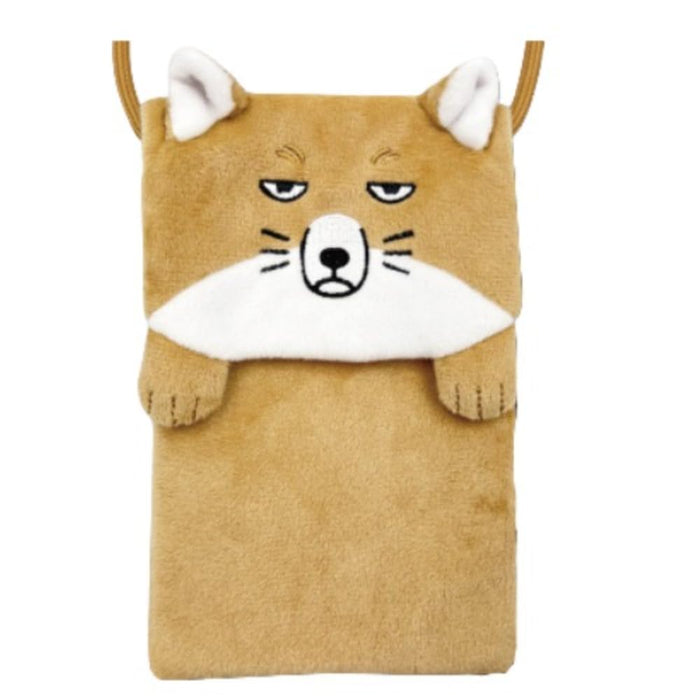 San-X Hatayama Shoji Plush Mobile Pochette Tibetan Fox Brown 18x12cm- Japan Figure Store - #1 Bring To You The Best Japanese Goods