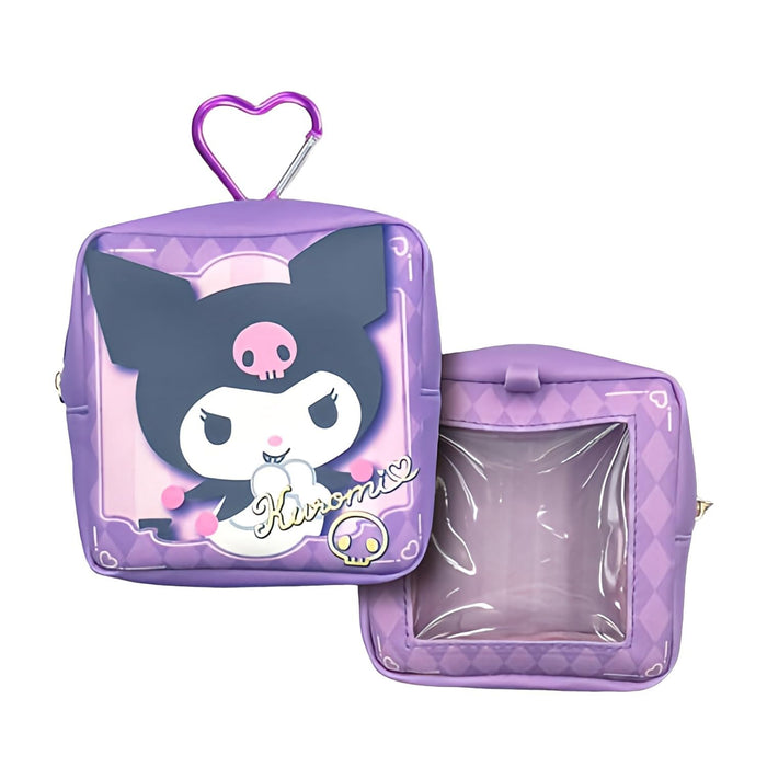 San-X Kuromi Clear Mini Pouch Approx 11x11x5cm - Hatayama Shoji Sanrio Design- Japan Figure Store - #1 Bring To You The Best Japanese Goods